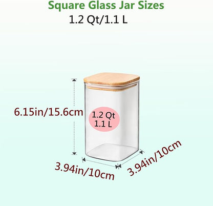 1.2 Qt Square Glass Storage Containers - Image 2