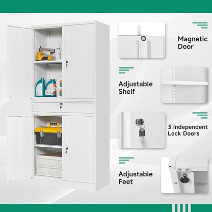 Letaya Metal Garage Storage Cabinet - Image 5