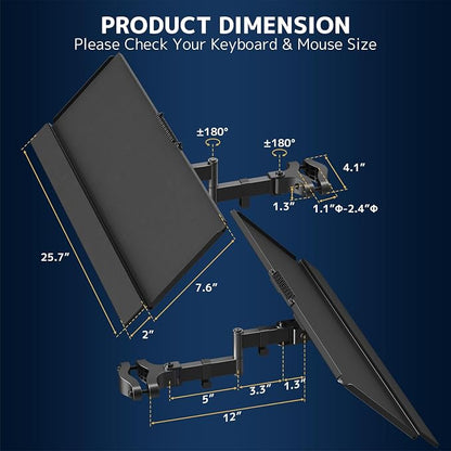 Pole Mount Keyboard Tray - Image 3