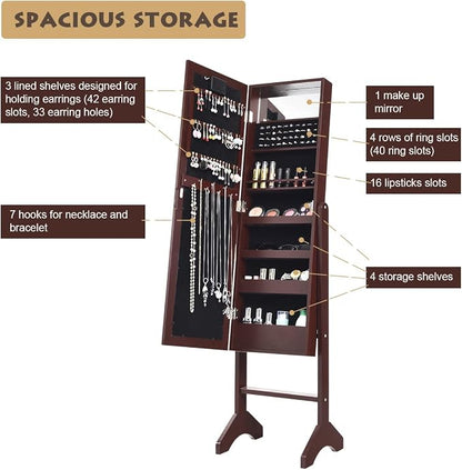 Giantex Standing Jewelry Armoire - Image 4