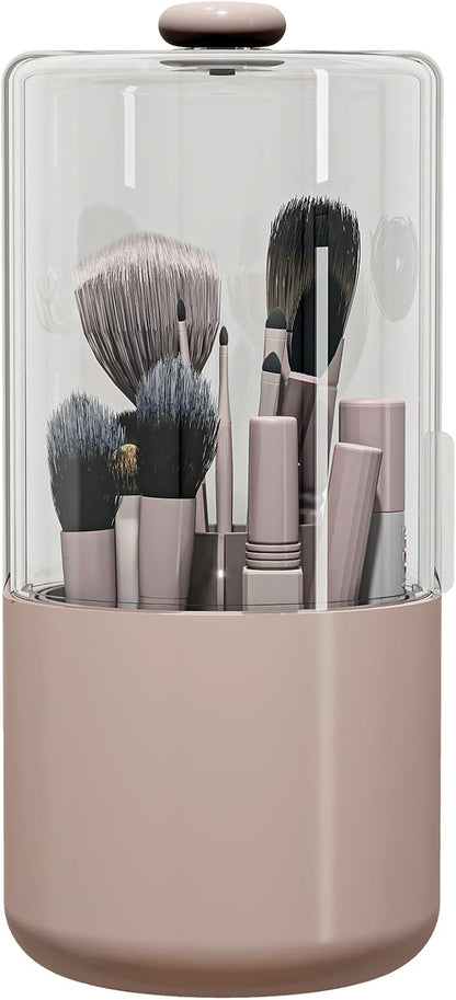 Makeup Brush Holder with Dustproof Cover by Zufudo