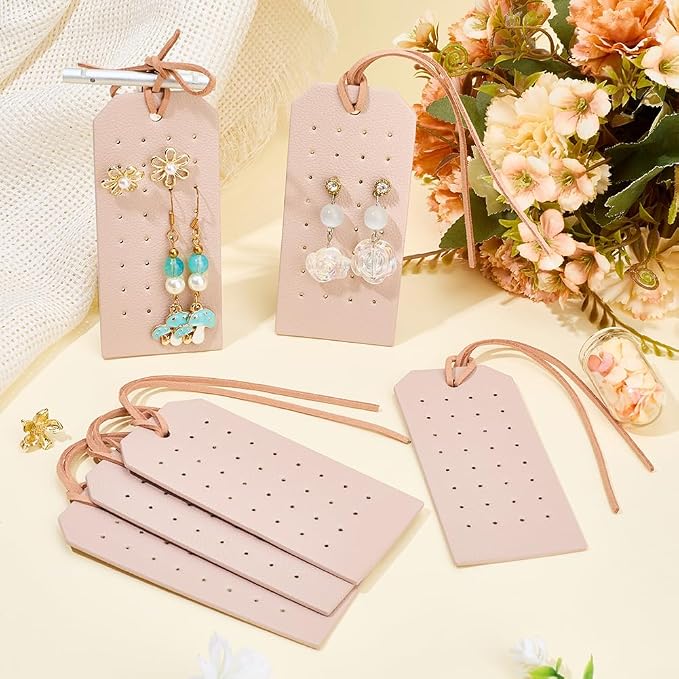 6Pcs Portable PU Leather Pierced Earring Holders - Image 4