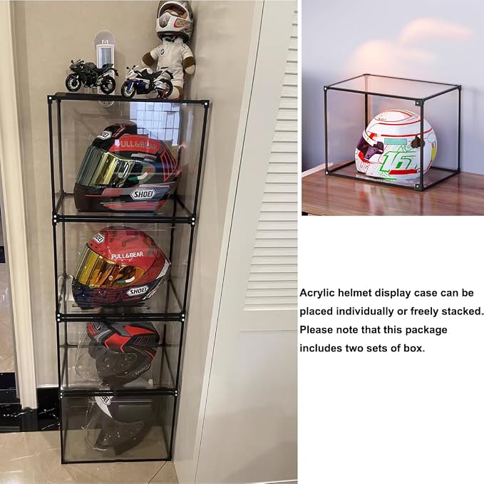 Motorcycle Helmet Storage Rack, Helmet Organize Display Cabinet - Image 2