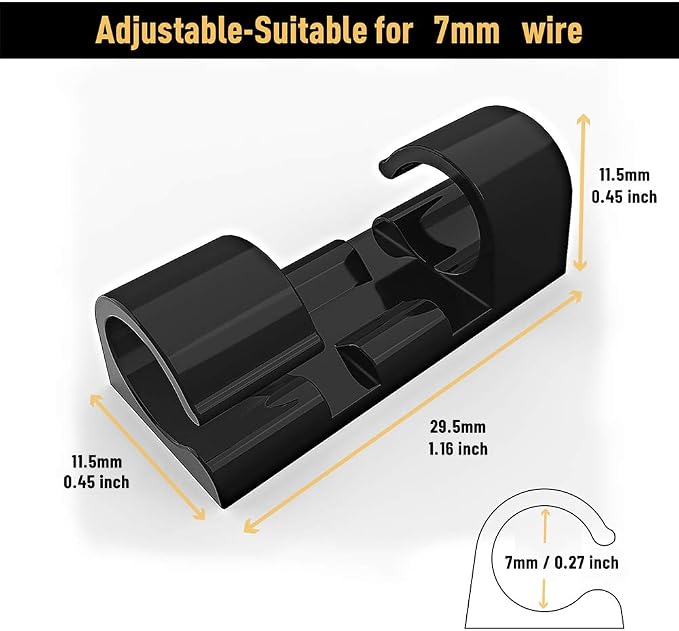 Cable Clips with Strong Self-Adhesive, XIAOXI Cord Organizer Cable Management - Image 5