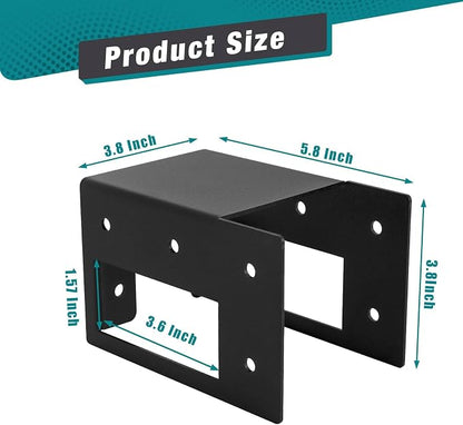 Firewood Log Storage Rack Bracket 4 Pack, Fireplace Wood Storage Holder - Image 3
