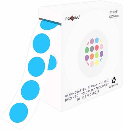 PARLAIM Round Dot Stickers 1/2 Inch Color Coding Labels on a Roll by PARLAIM