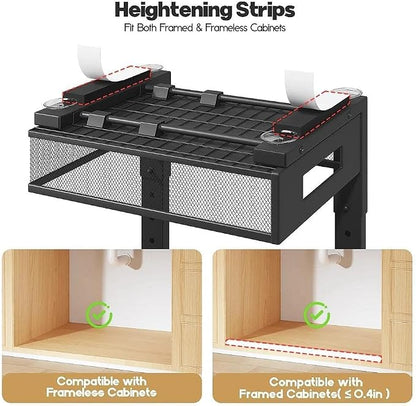 Under Sink Organizer, 2-Tier Dual Pull Out Cabinet Organizer Drawers - Image 4