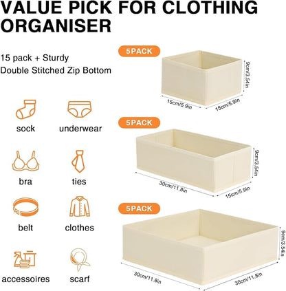 DIMJ Drawer Organizer Clothes 6 Pack - Image 3