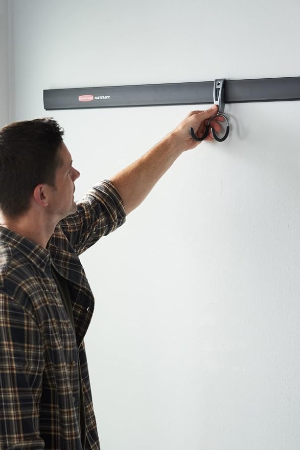 Rubbermaid FastTrack Utility Hook Garage Wall/Tool Hanger Wall Mount and Heavy - Image 9