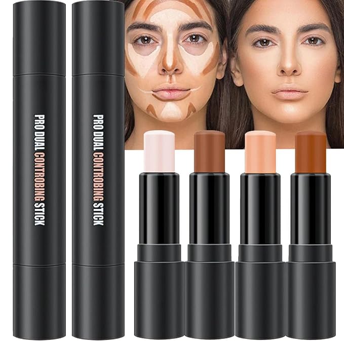 evpct 4 Colors Contour Stick Makeup Set, Cream Concealer Stick Contouring by evpct