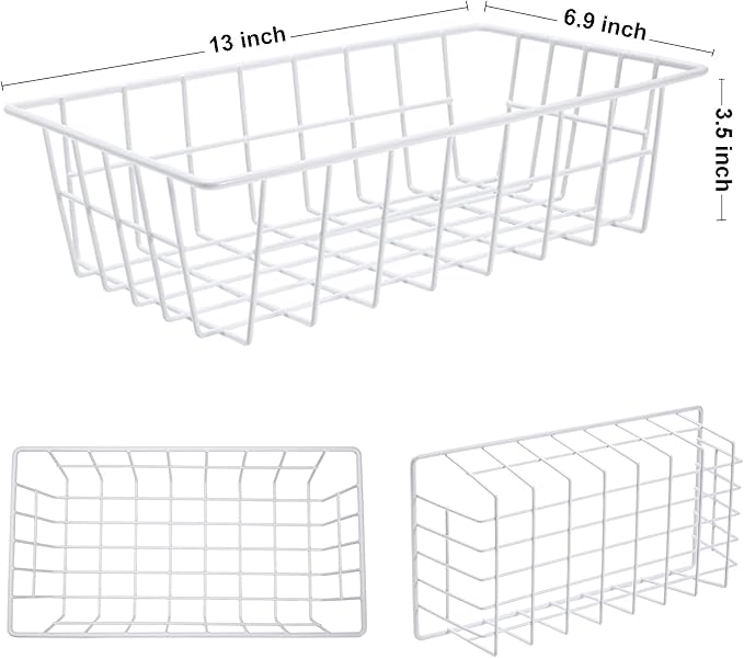 Orgneas Freezer Organizer Bins Metal Wire Storage Baskets - Image 7