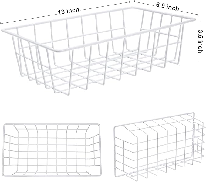 Orgneas Freezer Organizer Bins Metal Wire Storage Baskets - Image 7