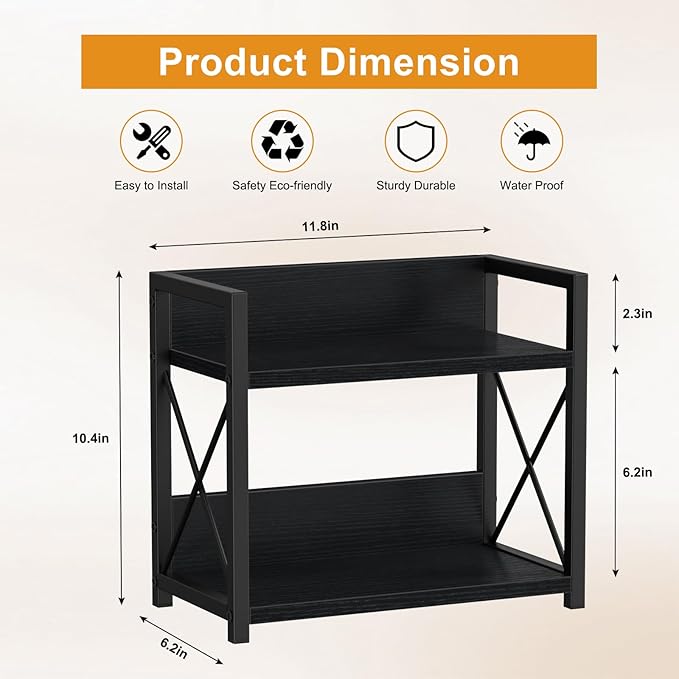 Giikin Kitchen Counter Shelf, 2 Tier Kitchen Spice Rack Organizer - Image 2