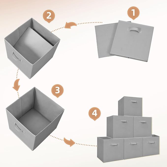 STORAGE MANIAC Storage Cubes, 13 Inch Collapsible Storage Bins - Image 6