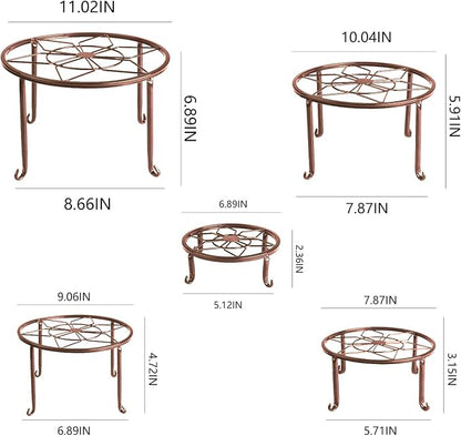 5 Pack Metal Plant Stands for Multiple Plant, Heavy Duty Flower Pot Stands for - Image 2