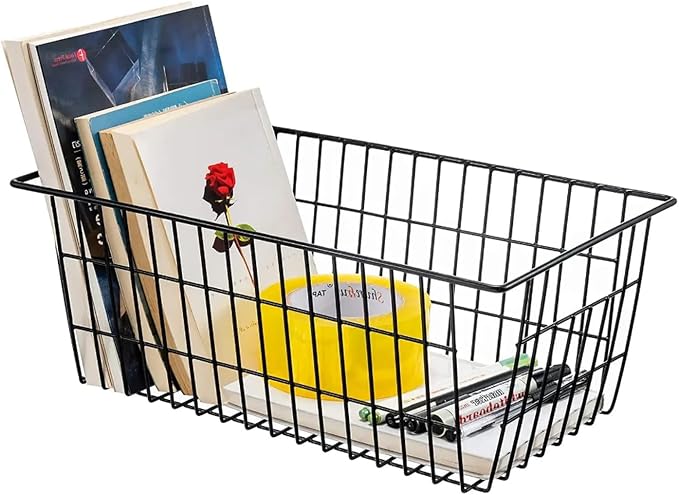Redrubbit Wire Storage Baskets, Large Farmhouse Metal Freezer Basket Storage - Image 4