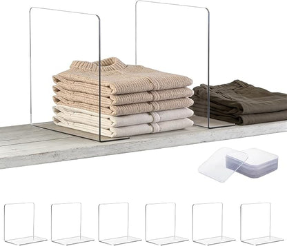 Thickened Closet Shelf Dividers Closet Shelf Organizers and Storage Acrylic by Unknown