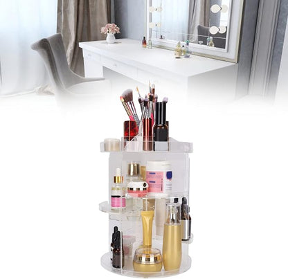 Makeup Organizer, 360 Degree Rotating Adjustable Large Capacity Jewelry Storage - Image 4