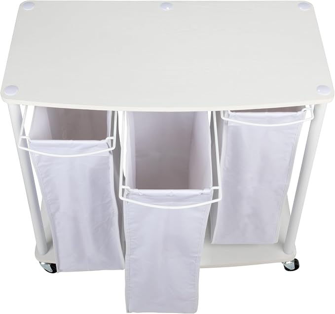 Household Essentials 3-Bag Laundry Sorter, Smooth Laminate Shelving, Sturdy - Image 5
