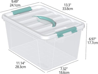 Ramddy 6-Pack 14 Quart Plastic Storage Bin - Image 5