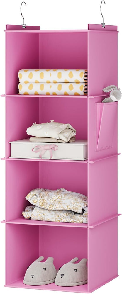 YOUDENOVA Hanging Closet Organizer, 4-Shelf Closet Hanging Storage Shelves by YOUDENOVA