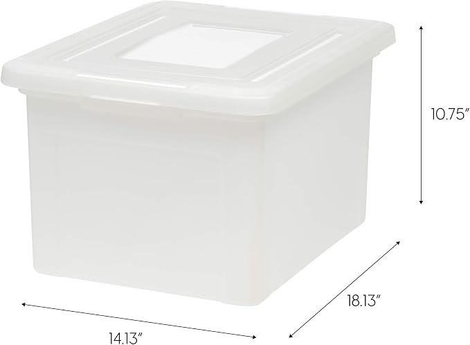 IRIS USA 4-Pack 35 Qt. Letter File Box - Image 2