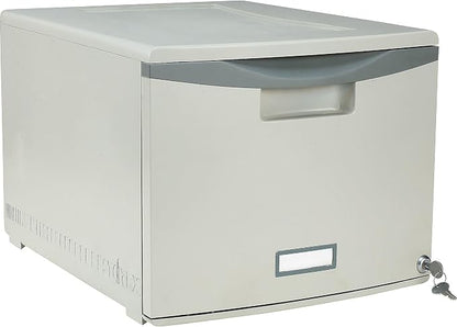 Storex Plastic One-Drawer File Cabinet – Locking Document Organizer by Storex