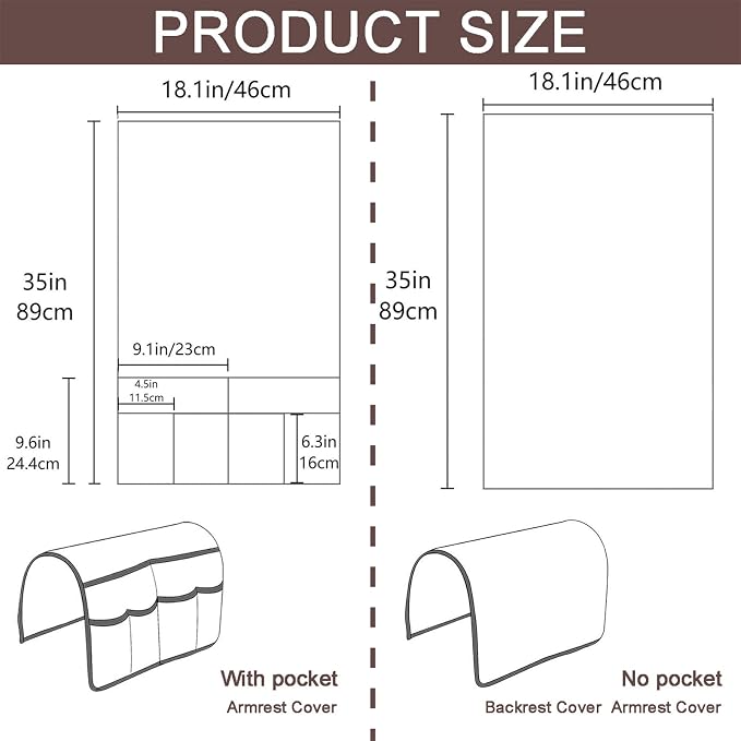 Waterproof Sofa Armrest Cover Headrest Cover - Image 6