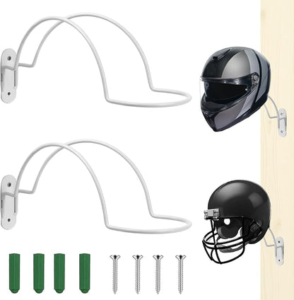 2 Pcs Helmet Rack Hanger Wall Mount Display, Helmet Holder Hooks Wall Mount by Unknown