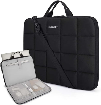 BAGSMART Laptop Case with Handle, Puffy Laptop Sleeve Bag by BAGSMART