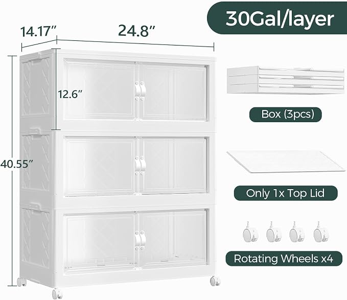 360QT Extra Large Stackable Storage Bins - Image 2