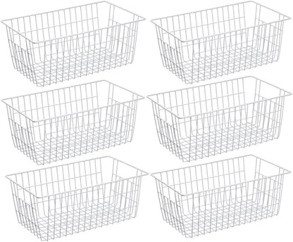 SANNO Wire Metal Baskets Freezer Baskets Farmhouse Organizer Storage Bins Large by SANNO