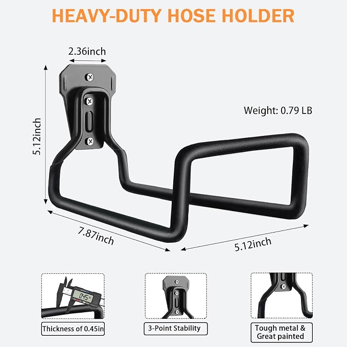 Hose Hanger, Hose Holder Wall Mount Heavy Duty Organizer - Image 5