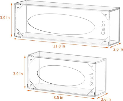 FEMELI Food Bag Storage Organizer, Acrylic Kitchen Drawer Baggie Box, Compatible - Image 2