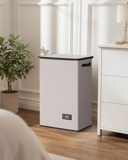 SOLEDI Laundry Hamper with Lid 90L Large & Tall Collapsible Laundry Basket - Image 7