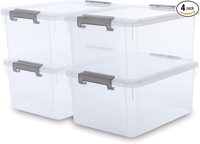 Citylife 17 QT Plastic Storage Bins by Anywish