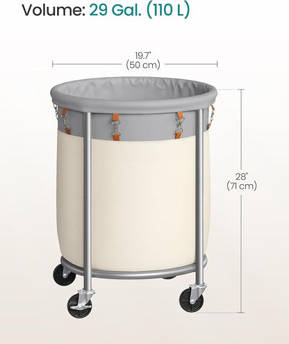 SONGMICS Laundry Basket, Rolling Steel Frame - Image 5