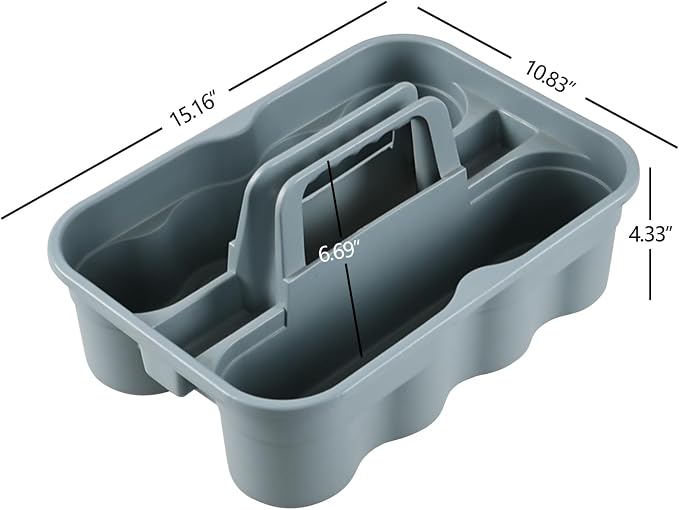 6-Pack Plastic Shower Caddy Tote, Portable Storage Caddy Basket Organizer - Image 2