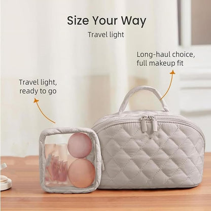 Travel Makeup Bag, Wide Open Expandable Lay-Flat Cosmetic Case, Padded Organizer - Image 4