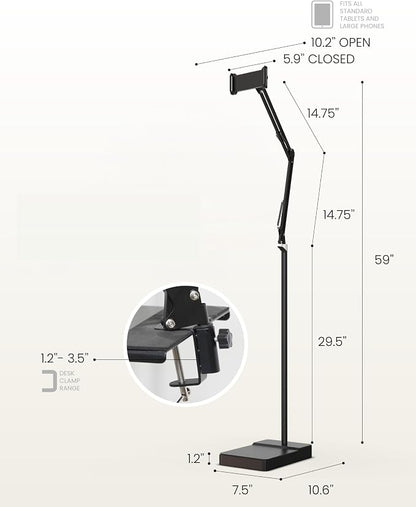2-in-1 Tablet Floor Stand with tablet stand - Image 5
