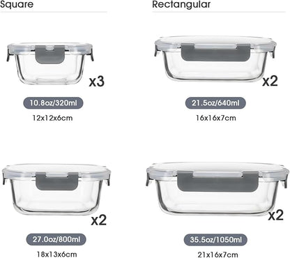 S SALIENT 18 Pieces Glass Food Storage Containers - Image 2