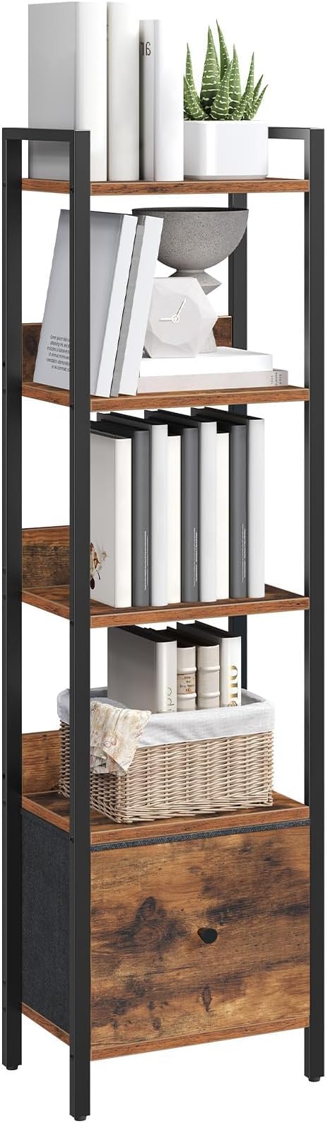 MAHANCRIS Bookshelf, 5-Tier Bookcase - Image 9