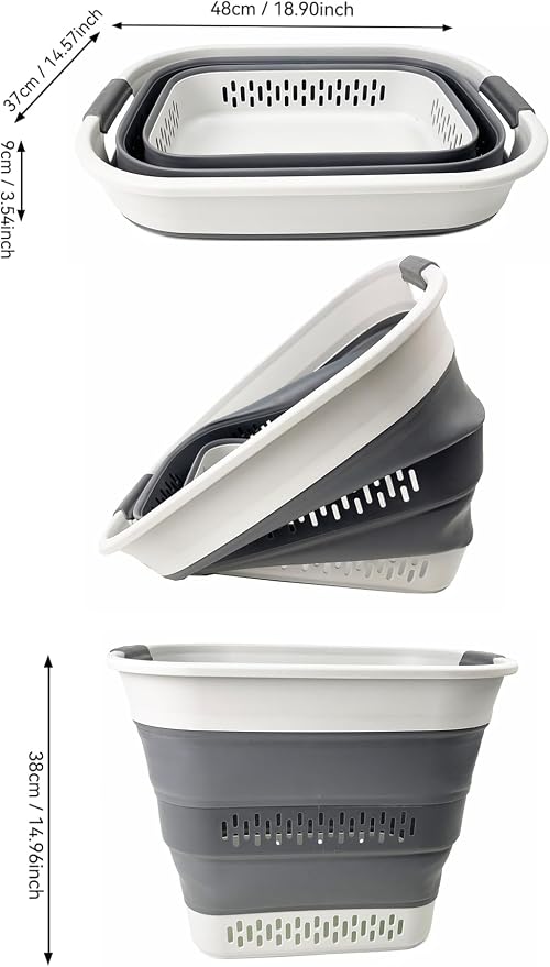 SAMMART 40L Collapsible Plastic Laundry Basket - Image 7