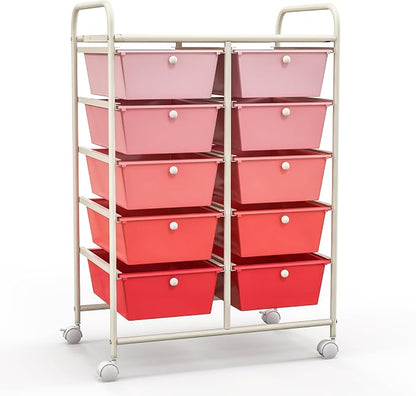Giantex 10 Drawers Rolling Cart, Classroom Organizers, Storage Cart - Image 10