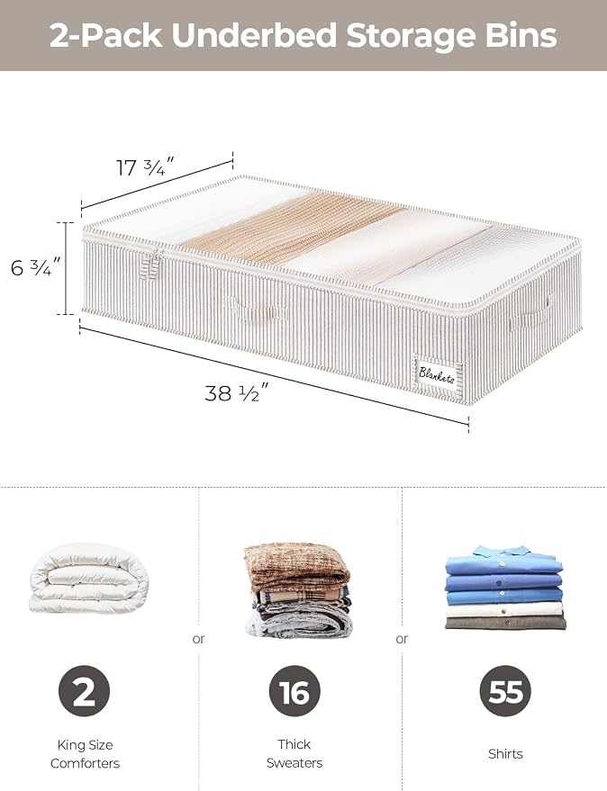 StorageWorks Extra Large Under Bed Storage Containers - Image 2