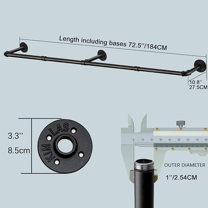 Industrial Pipe Clothes Rack - Image 6