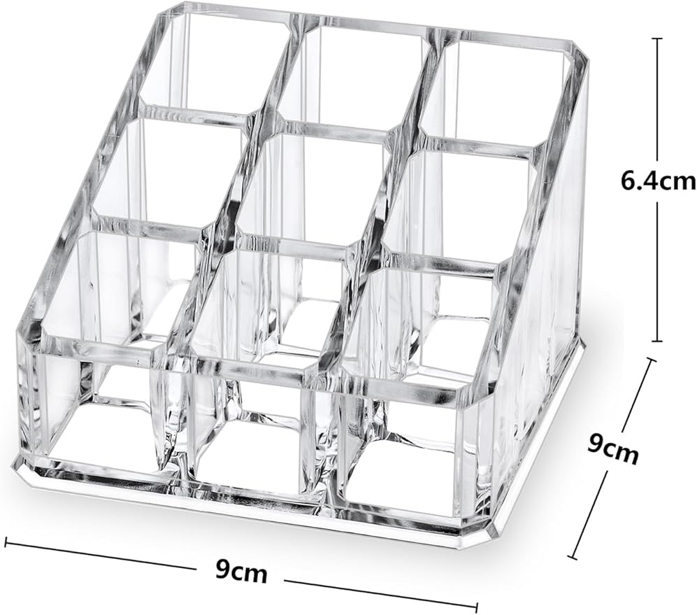 MOSIKER Lipstick Lip Gloss Organizer, Small Clear Acrylic Compact Essential Oil - Image 2