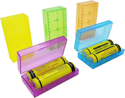 5 PCS Clear Colorful Battery Storage Case Holder Organizer by SACKORANGE