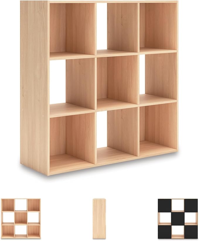 Signature Design by Ashley Piperton Contemporary 3-Tier Floor Standing 9 Cube - Image 6