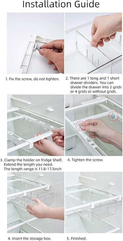 YekouMax Fridge Drawer Organizer, Refrigerator Organizer Bins, Pull Out - Image 7